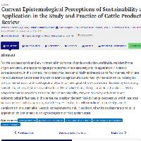 Current Epistemological Perceptions of Sustainability and Its Application in the Study and Practice of Cattle Production: A Review