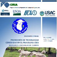 Informe final Promoción de tecnologías generadas en el programa cría mediante escuelas de campo