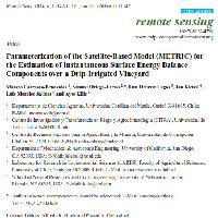 Parameterization of the Satellite-Based Model (METRIC) for the Estimation of Instantaneous Surface Energy Balance Components over a Drip-Irrigated Vineyard