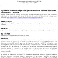 AgriPerfiles: infraestructura para el mapeo de capacidades científicas agrícolas en América Latina y el Caribe