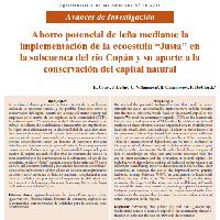 Ahorro potencial de leña mediante la implementación de la ecoestufa “Justa” en la subcuenca del río Copán y su aporte a la conservación del capital natural