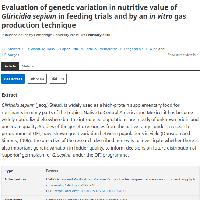 Evaluation of genetic variation in nutritive value of Gliricidia sepium in feeding trials and by an in vitro gas production technique
