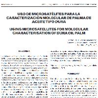 Uso de microsatélites para la caracterización molecular de palma de aceite tipo dura