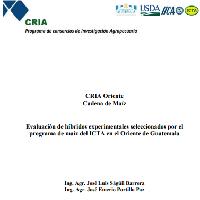 Evaluación de híbridos experimentales seleccionados por el programa de maíz del ICTA en el Oriente de Guatemala