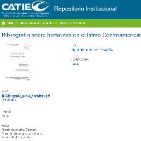 Bibliografía sobre hortalizas en el Istmo Centroamericano y El Caribe.
