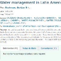Water management in Latin America and the Caribbean: role of IICA