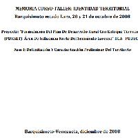 Memoria Curso-taller: Identidad territorial