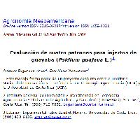 Evaluación de cuatro patrones para injertos en guayaba (Psidium guajava). 