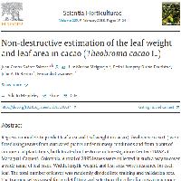 Non-destructive estimation of the leaf weight and leaf área in cacao (Theobroma cacao L.)