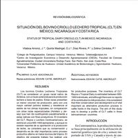 Situación del bovino criollo lechero tropical (clt) en México, Nicaragua y Costa rica