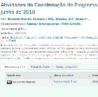 Atividades da Coordenação do Programa Semear Internacional Subtítulo do Produto:Período: 01 a 30 de Junho de 2018 