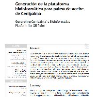 Generación de La plataforma bioinformática para La palma de aceite de Cenipalma