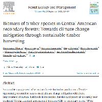 Biomass of timber species in central American secondary forests: towards climate change mitigation through sustainable timber harvesting