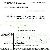 Physicochemical Properties of Fresh Floury Corn Kernels Affected by Refrigeration and Packaging