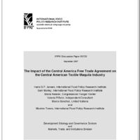 The impact of the Central America Free Trade Agreement on the Central American textile maquila industry