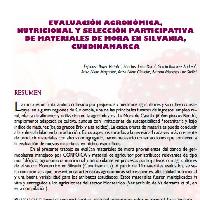 Evaluación agronómica, nutricional y selección participativa de materiales de mora en Silvania (Cundinamarca)