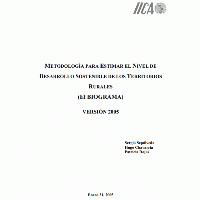 Metodología para estimar el nivel de desarrollo sostenible de los territorios rurales (El Biograma)