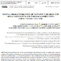  Spatial characterization of climatic variables for Arica-Parinacota and Tarapacá, Chile using topoclimatic analysis