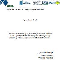 Caracterización morfológica molecular, industrial y culinaria de ocho genotipos de frijol común (Phaseolus vulgaris L.) arbustivo y voluble adaptados al occidente de Guatemala Compartir
