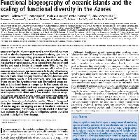 Functional biogeography of oceanic islands and the scaling of functional diversity in the Azores