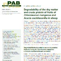 Degradability of the dry matter and crude protein of fruits of Chloroleucon mangense and Acacia cochliacantha in sheep