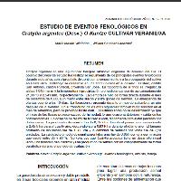 Estudio de eventos fenológicos en Cratylia argentea cultivar veraniega
