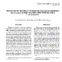 Distancias de siembra y combate de malezas en pejibaye (Bactris       gasipaes K ) para palmito: Efecto en el suelo y artrópodos. 