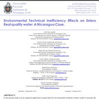 Efectos de la inefciencia técnica ambiental en la calidad del agua del Estero Real: Caso Nicaragua