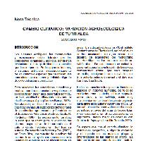 Cambio Climático: Variación Agroecológica de Turrialba. 