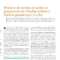 Prácticas de manejo de suelos en plantaciones de Gmelina arbórea y Pachira quinata en el Caribe.-