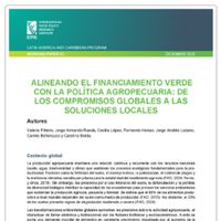 Alineando el financiamiento verde con la política agropecuaria: De los compromisos globales a las soluciones locales