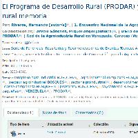 El Programa de Desarrollo Rural (PRODAR) y la agroindustria rural Primer encuentro nacional de la agroindustria rural memoria