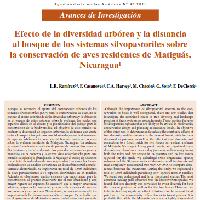 Efecto de la diversidad arbórea y la distancia al bosque de los sistemas silvopastoriles sobre la conservación de aves residentes de Matiguás, Nicaragua