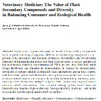 Veterinary Medicine: The Value of Plant Secondary Compounds and Diversity in Balancing Consumer and Ecological Health